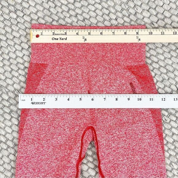 Gymshark Flex High Waist Seamless Leggings XS Red Marl Claret - Picture 9 of 9